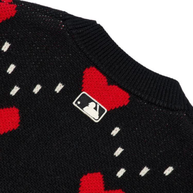 New MLB Knitwear Unisex Black 3AKCH0224-50BKS
