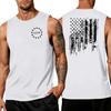 Men's Sleeveless Tank Top Casual Athletic Shirt with Independence Day Patriotic Print Round Neck Lightweight Summer Vest