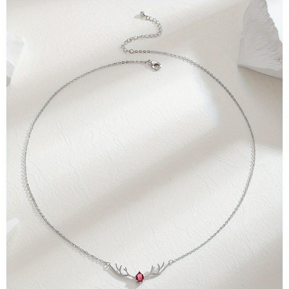 Stylish Little Fragrant Deer Antlers and A Deer with You Necklace, Small and Fresh Valentine’s Day Gift for Your Girlfriend