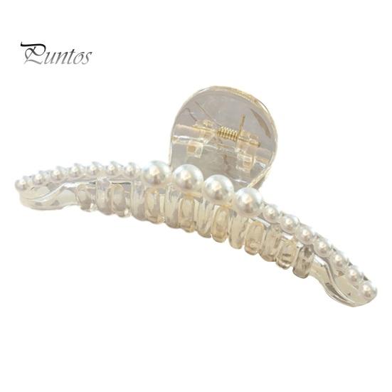 Faux Pearl Hair Claw Clips Sweet Elegant Stylish Bathing Use Eco-friendly Hair Accessories for Women Girls