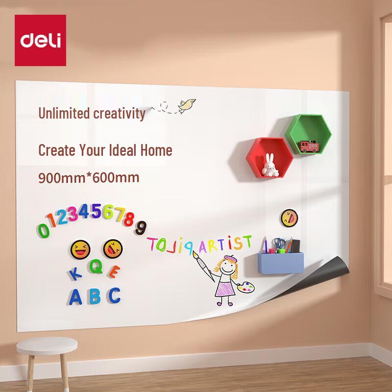 Deli 8716 60x90cm Magnetic Self-Adhesive Whiteboard Sticker