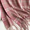 Imitation Cashmere Winter Plaid Scarf Windproof Women Wrap Shawls Casual Long Tassel Scarves