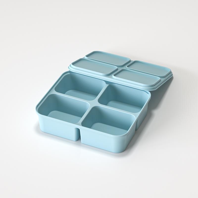 Baby Ice Cube Tray Silicone With Lids Flexible Ice Molds For Beverages,Baby Food Storage Mould, Bpa-Free