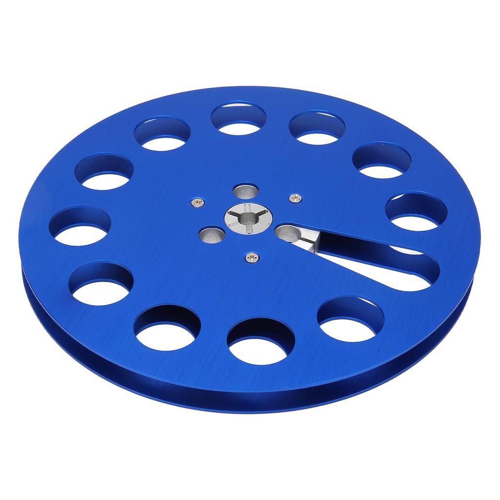 1 4 7 Inch Empty Tape Reel Aluminum Alloy 11 Hole Universal Opening Machine Part Recording Takeup Reel Blue