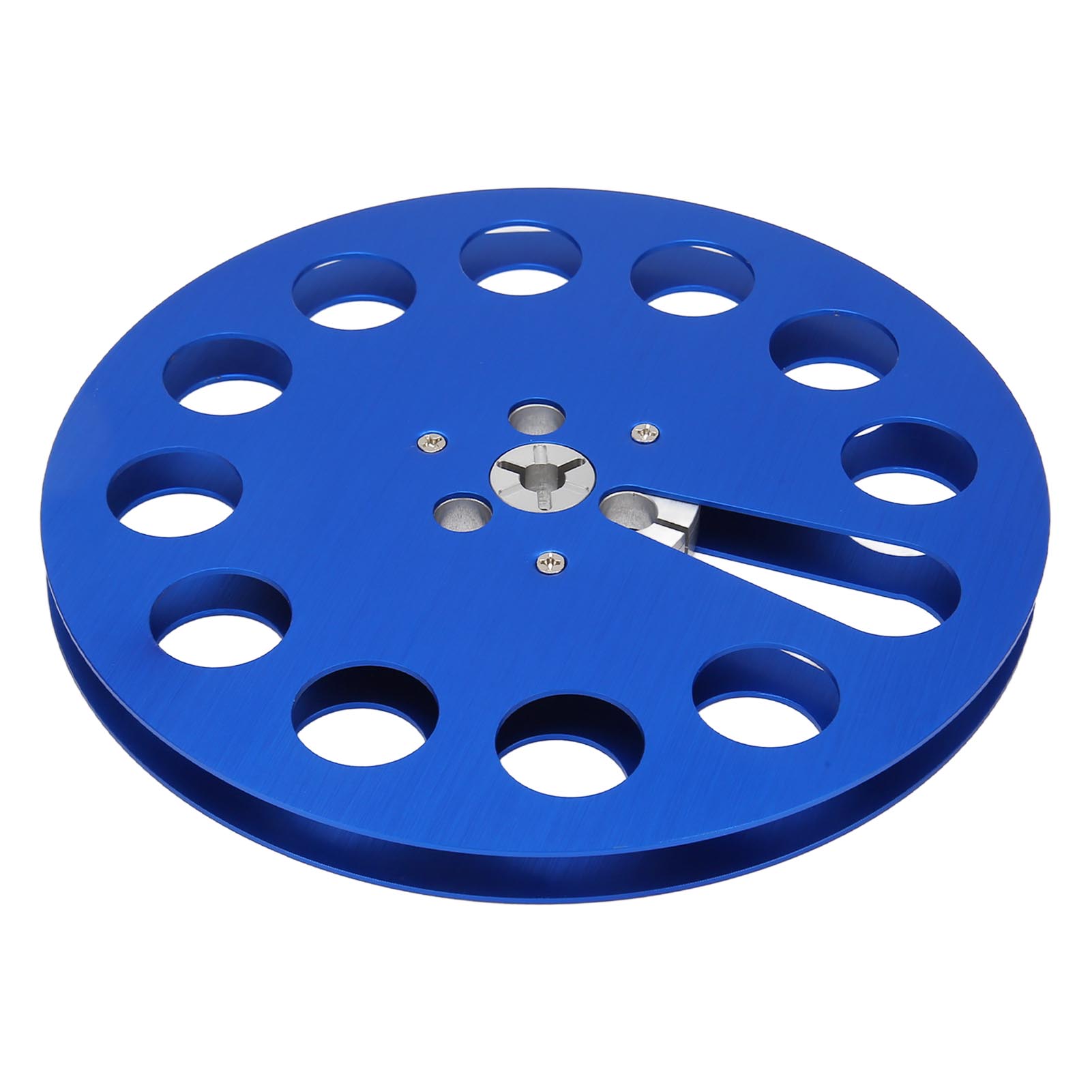 

1 4 7 Inch Empty Tape Reel Aluminum Alloy 11 Hole Universal Opening Machine Part Recording Takeup Reel Blue синий