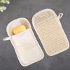 Portable Soap Bag Cotton Linen Flip Soap Bag Foam Net Soap Storage Bag For Repeated Use Soap Dish Holder Bathroom Accessories