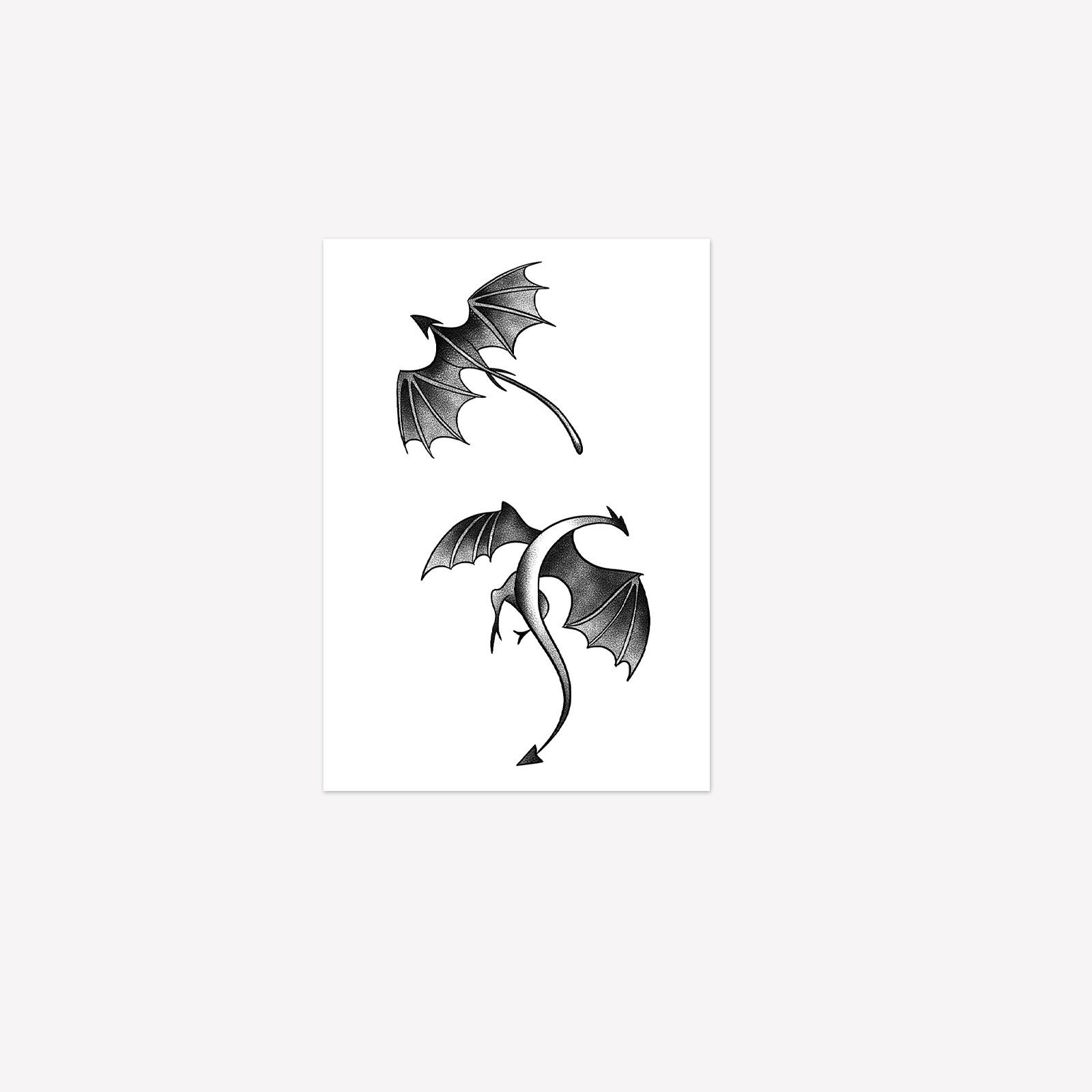 Herbal Juice Wind Butterfly Rose English Sentence Semi-Permanent Tattoo Sticker 7*10