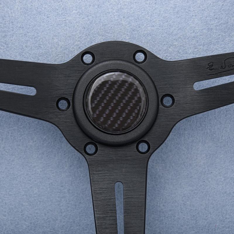 Universal Carbon Fiber Racing Car Styling Sport Steering Wheel Horn Button PCD 70/74mm
