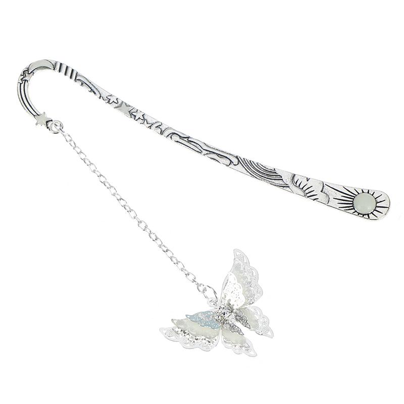 Luminous Night Butterfly Bookmark Label Read Maker Feather Book Mark