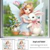 Easter Bunny & Chicks Colorful Window Stickers - Static Cling Decorations