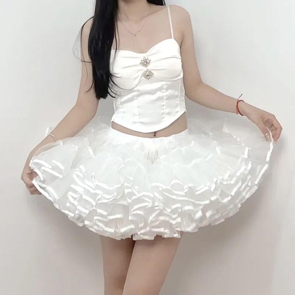 Jupon sans cerceau Crinoline Robe de bal blanche Jupes jupon Jupon de mode Robe de mariée