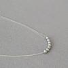 Japanese-Korean Mini High-Gloss Genuine Pearl Necklace: Gold-Plated Brass, Delicate Clavicle Chain for Women.