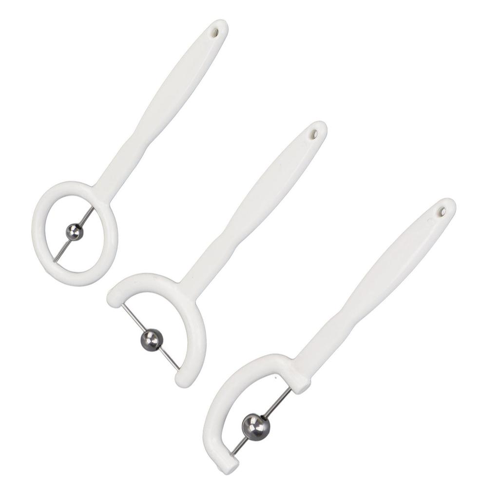 3pcs Tongue Tip Exercise Set 304 Stainless Steel Balls Oral Muscle Strength Tongue Training Tools White