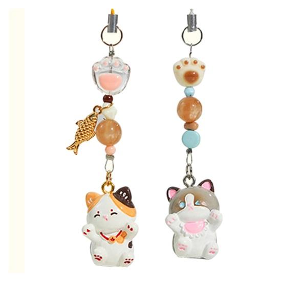 2Pcs Keychain Pendant Animal-themed Design Lightweight Miniature Key Holder Emotional Healing Keychain Multi-Use Bag Phone Charm