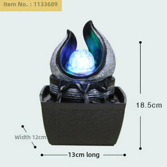 

Настольный фонтан фэн-шуй: Привлекающая богатство искусственная гора с циркулирующим шаром и колесом.