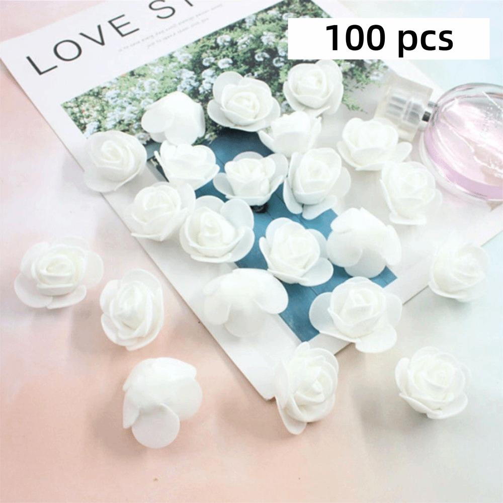 3cm Künstliche Blumen Handgefertigte Blumenmaterialien Schaumstoff Rosenköpfe Valentinstagsrose