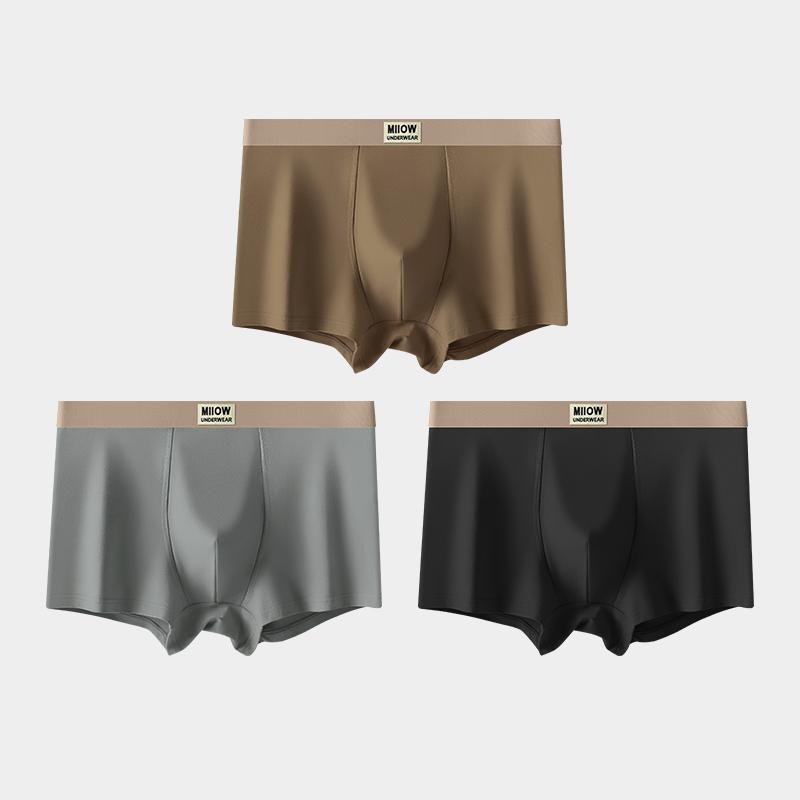 

Мужское нижнее белье MiiOW, 3 шт., антибактериальное нижнее белье из графена, мягкое и удобное хлопковое нижнее белье из ледяного шелка с плоскими углами, L-5XL L