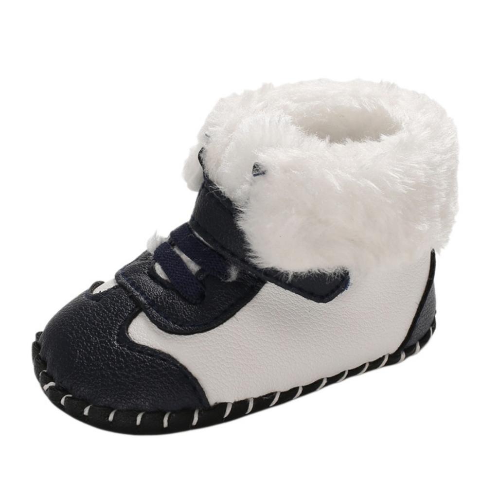 Baby Snow Boots for 0-12 Months Boys Girls Soft Lined Warm Winter Shoes