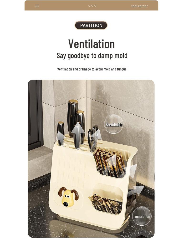 High-End Kitchen Countertop Multi-Purpose Organizer for Chopsticks, Knives, Spoons & Utensils