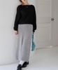 Titibait Feather Skirt AEJR5054 Free Size Gray Lamé Women's