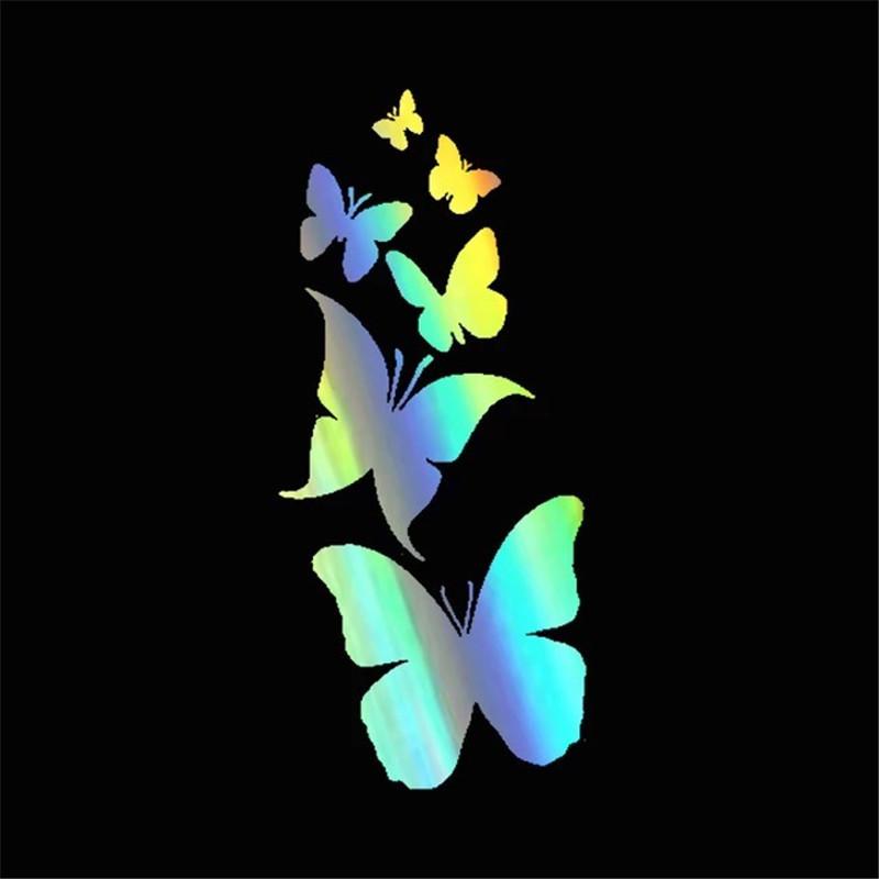 

Car Sticker Butterfly Decoration Car Body Rear Car Window Glass Personalized Laser Sticker Scratches Cover Sticker 1-Pack