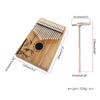 Kalimba 17 Keys Thumb Piano with Study Instruction & Tune Hammer Wood Finger Piano for Kids Adult Beginners Professional