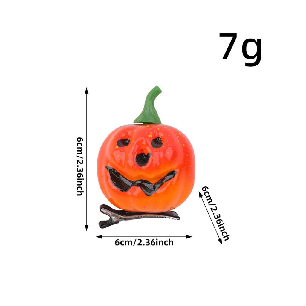 Pumpkin Hair Clip Halloween Party Accessory Funny Smiling Face Hairpin Cute Festival Headwear Spooky Pumpkin Decor