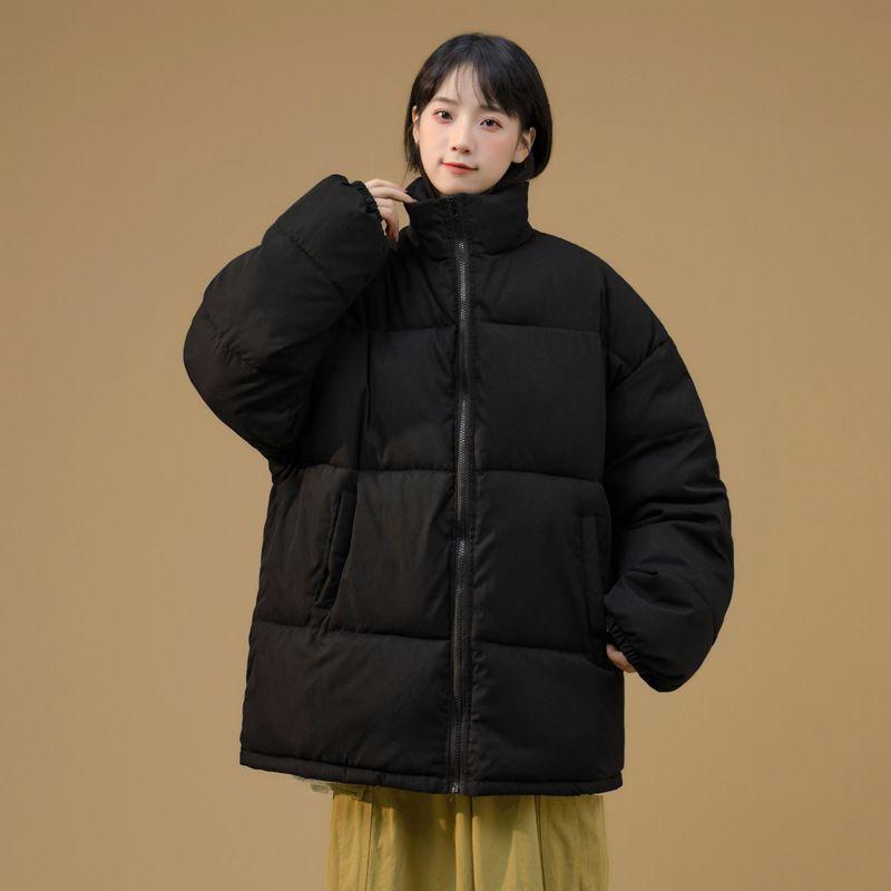 

Новая хлопковая одежда с подкладкой для мужчин и женщин, повседневная хлопковая одежда, свободная одежда-хлеб, короткие модели больших размеров. 5XL чёрный