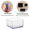 24Pcs Table Chair Leg Protector with Felt Sofa Non-slip Mute Rubber Leg Mat Wood Floor From Scratches Floor Protectors Pads