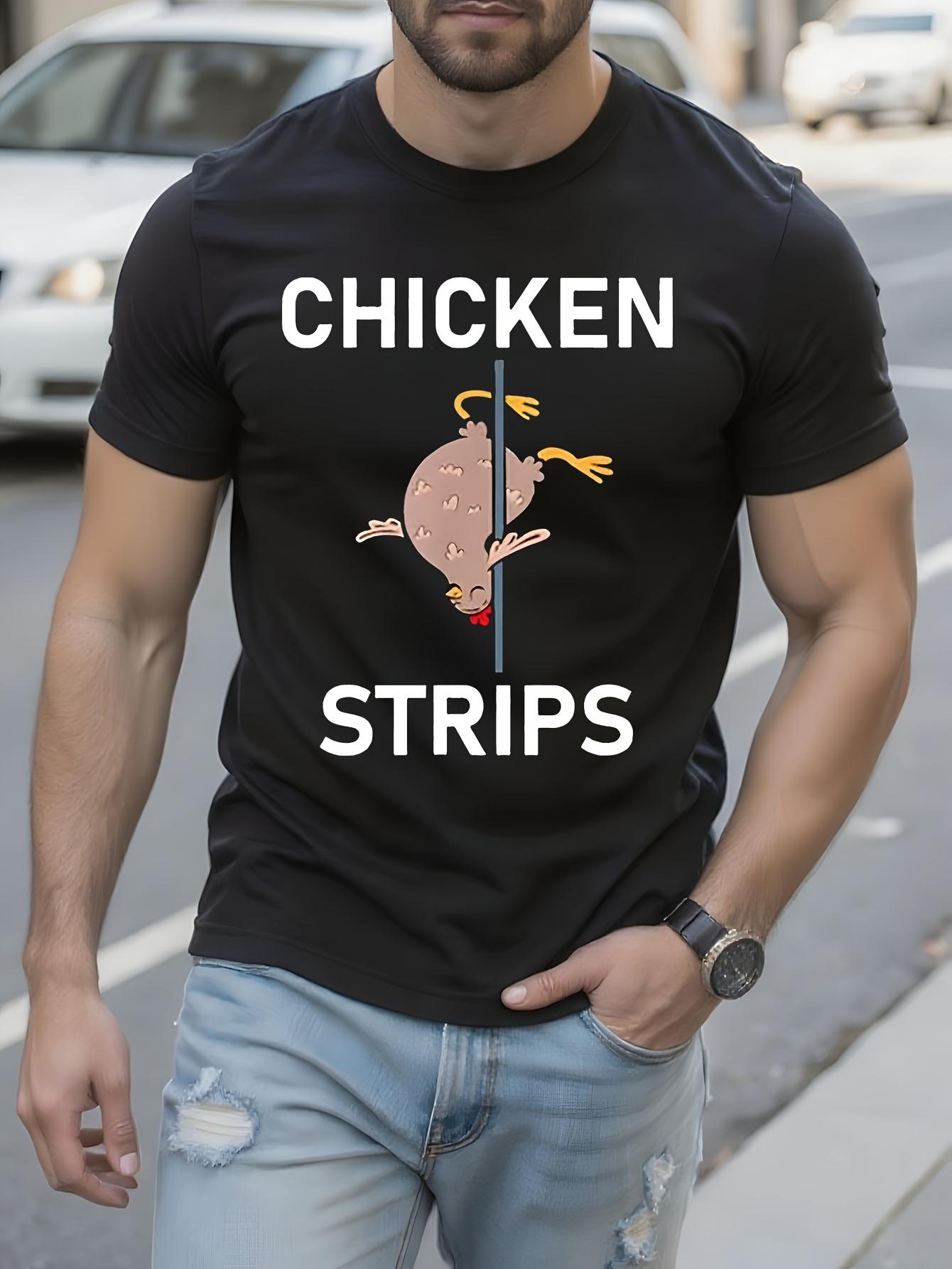 Funny Tshirt Funny Chicken Strips Graphic Cotton Tshirt H... M