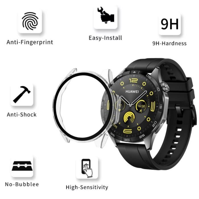 Coque compatible Huawei Watch GT 4 46mm - Protection rigide montre connectée étui transparent écran verre trempé Phonillico®