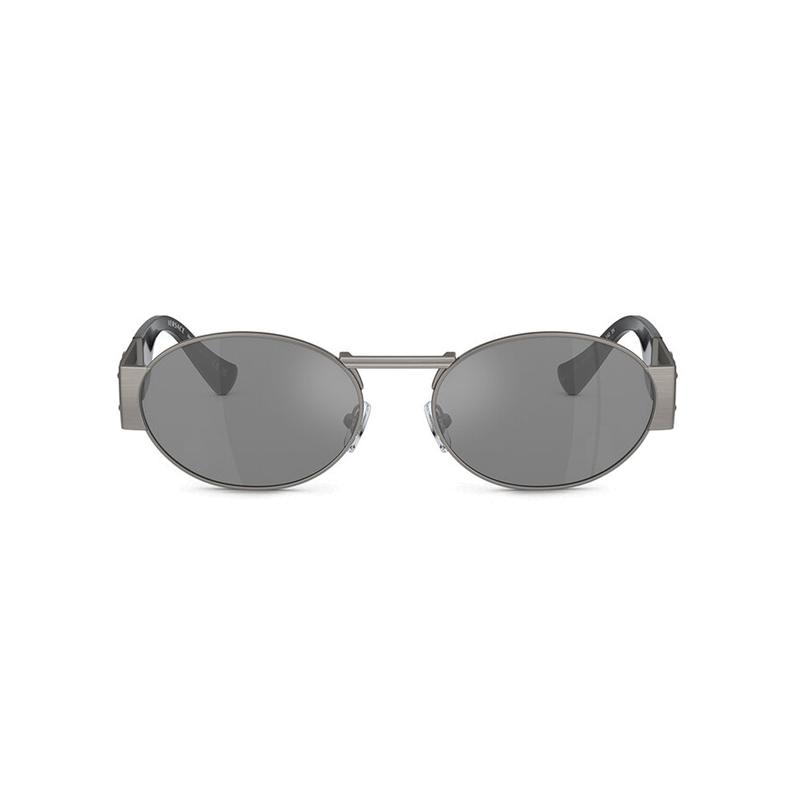 Versace Hollow Temples Metal Irregular Sunglasses Women's Gray 7099410 O2264-O10016G56_ONUL-gray 56