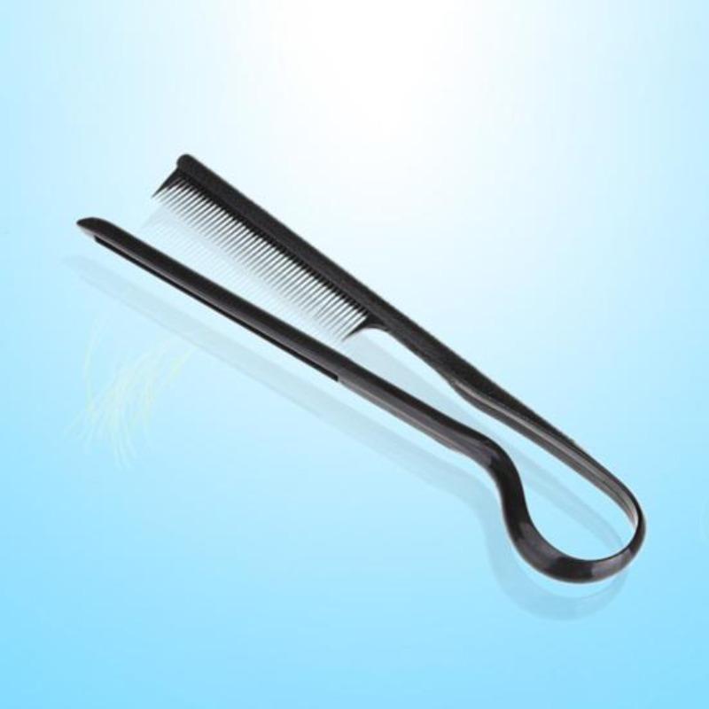 Hair Comb V Shape Clip-Type Multi-purpose Comfortable Grip Anti-slip Hair Straighten Reusable Salon Comb Hold Tongs Hair Styling Tools for Barber Shop