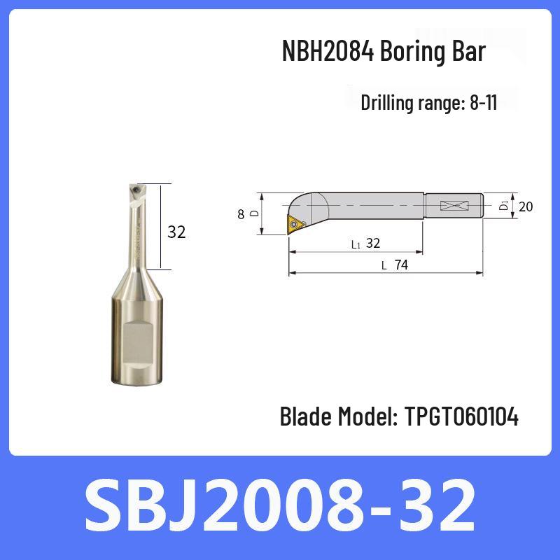 NBH2084 Fine Adjustment Boring Head Set with NBJ16 Offset and Fine Boring Bar