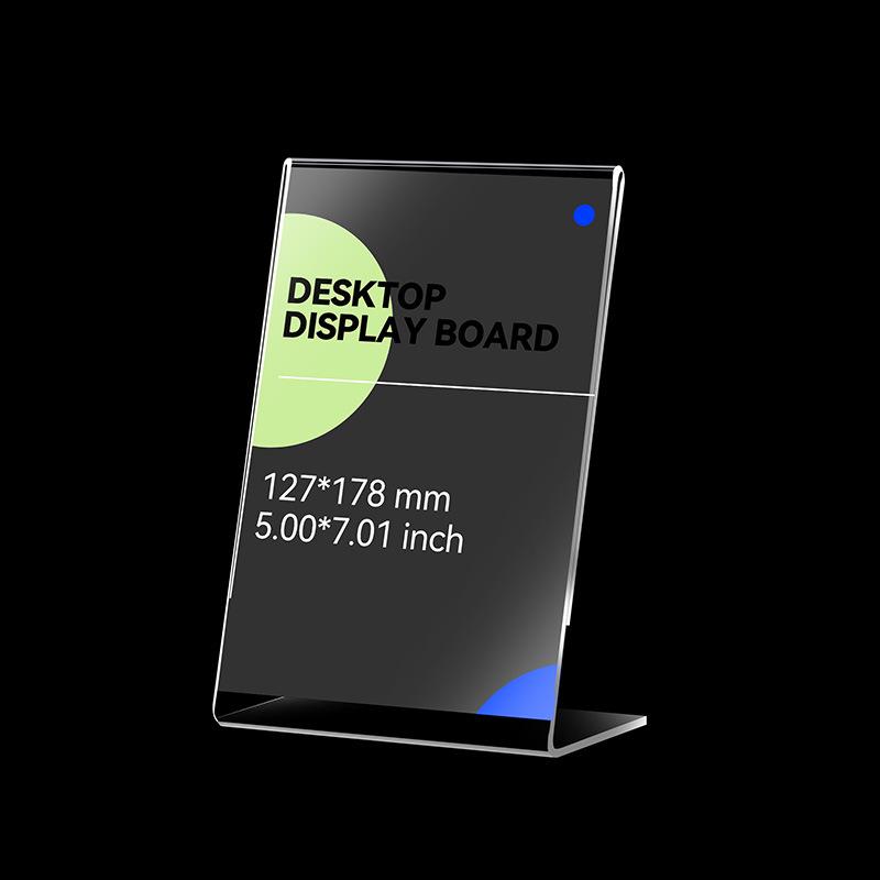 A4L PVC Menu Display Stand: Acrylic Table Card Holder for Commercial Advertising