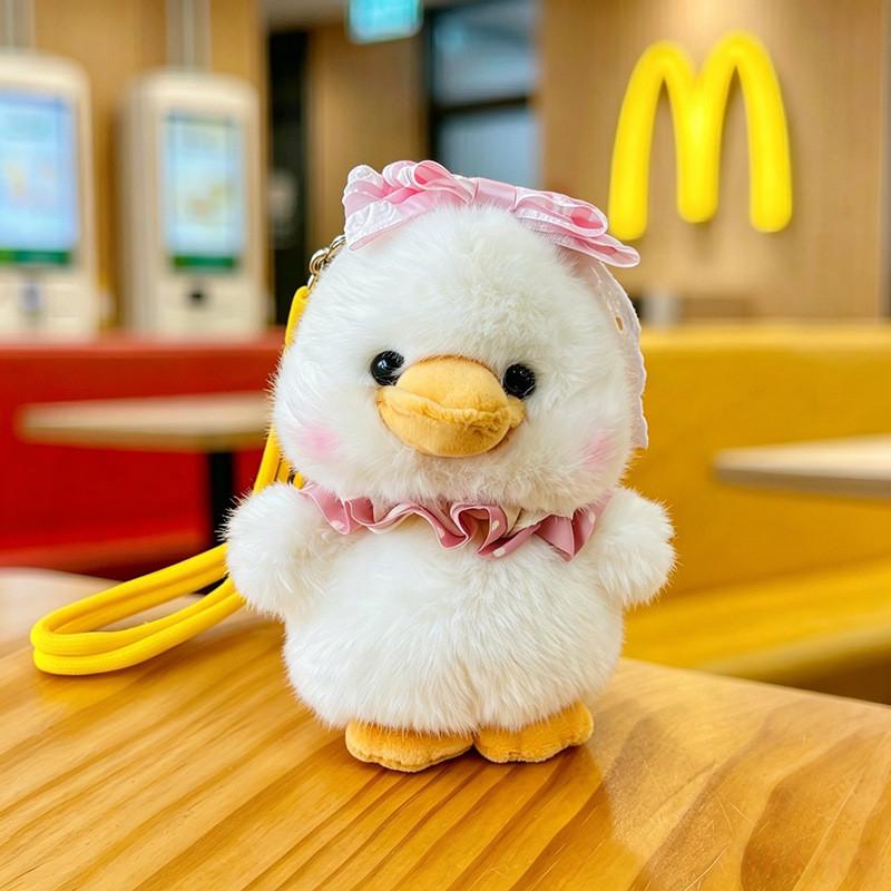 Duck Stuffed Animal With Summer Hat For Birthday Gift And Collection