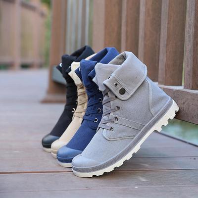 Spring New Men's Shoes High-top Casual Canvas Shoes Men's Outdoor Sports Shoes Trendy Shoes