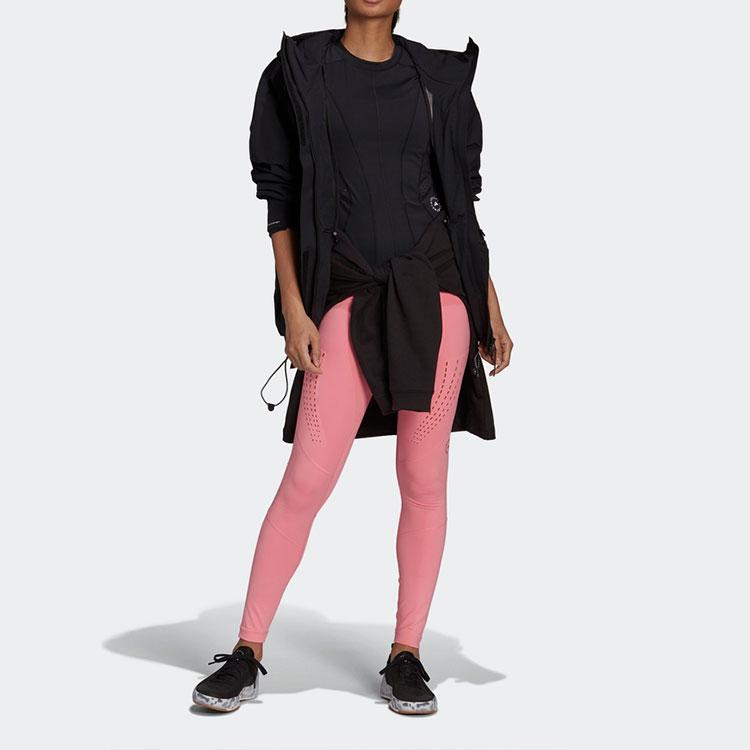 Adidas Solid Color Crew Neck Slim Fit Short Sleeve T-Shirt Women Tops Black HD9103