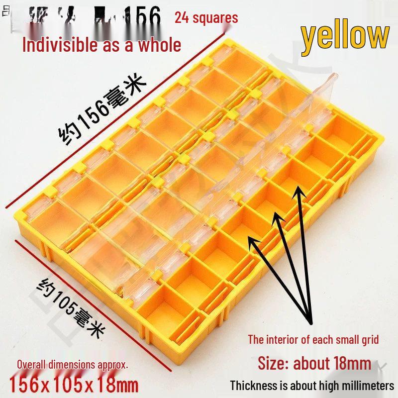 SMT Patch Electronic Organizer: Resistor & Capacitor Grid Plastic Box
