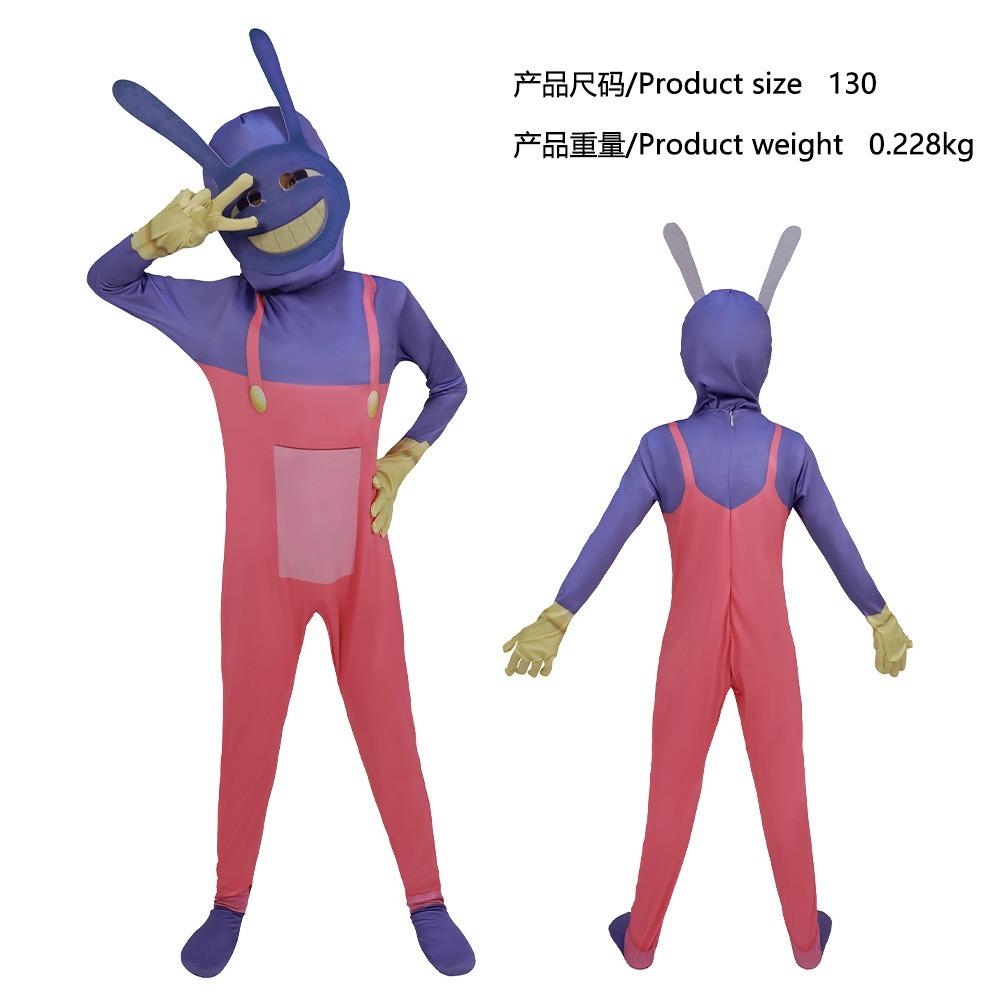 Lo Straordinario Circo Digitale Costume Cosplay Pomni Jax Peluche Coniglietto Caine Ragatha Bambola Vestito Completo Cosplay Costume di Halloween Bambini