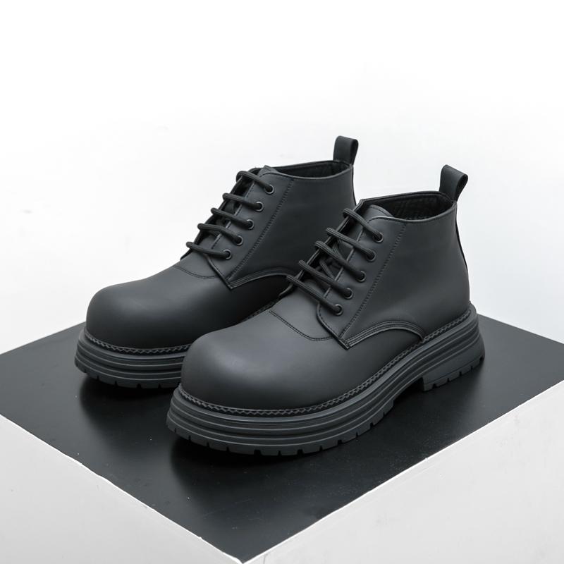 Male Shoes Outdoor Luxe for Men Motorcycle Boots Casual Men's Leather Low Top Walking Shoes Stylish Male Comfortable Ankle Boots