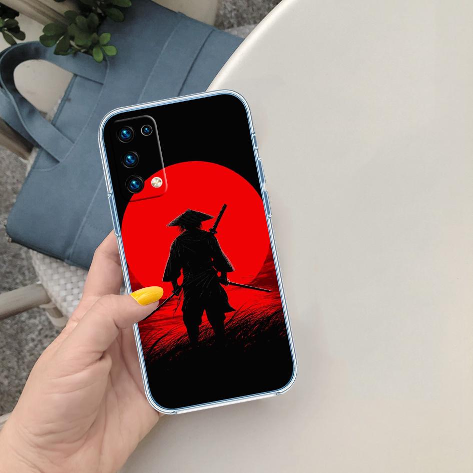 

CJ70 Japan Samurai Soft Shell Transparent Phone Case for Samsung Galaxy A04 A04S A14 A23 A34 A54 M23 M33 M52 M53 Galaxy A23