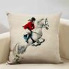 Watercolor Animal Horse Chicken Lizard Cow Antelope Decorative Pillow Case 45x45cm Cushion Cover for Sofa Home Decor