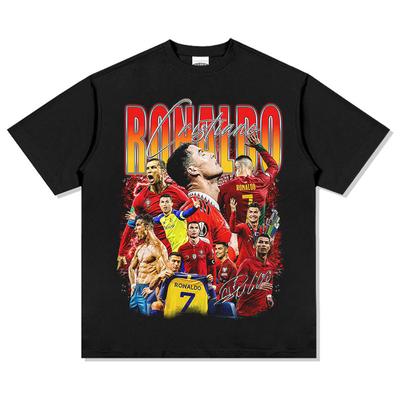 Cristiano Ronaldo Football T Shirt Unisex Oversized Pure Cotton Short Sleeve Trendy Casual Top For Street Style Daily Outfit