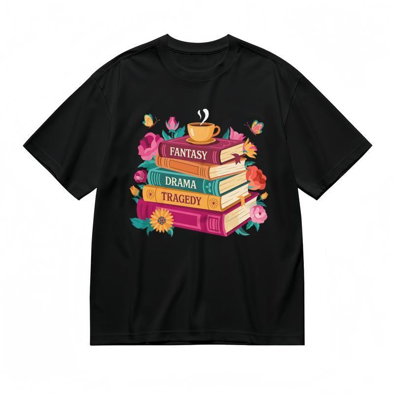 

Women s Trend Breathable Classic T-Shirt Drama Fantasy Book Colorful Art Tee L