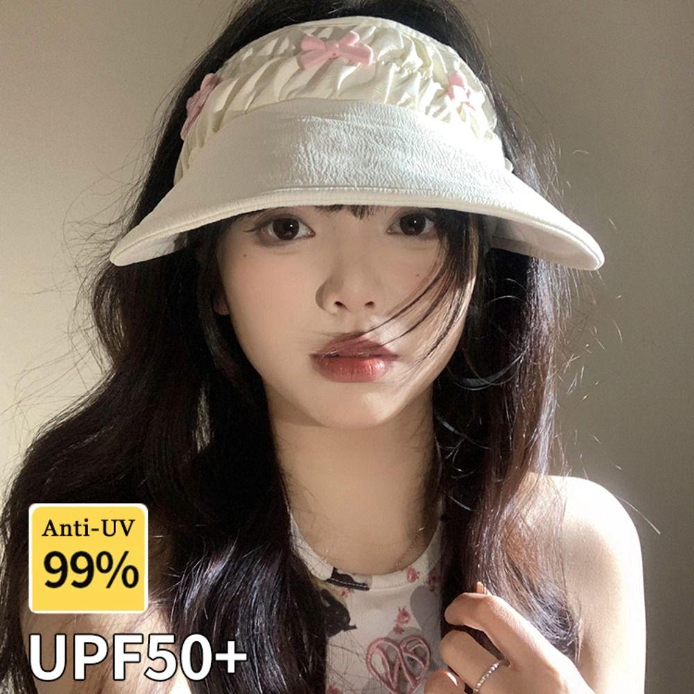 

UV Protection Sun Cap Bowknot Beach Cap Summer Panama Hat Outdoor