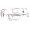 6 Piece Garden Lounge Set with Cushions Solid Acacia Wood