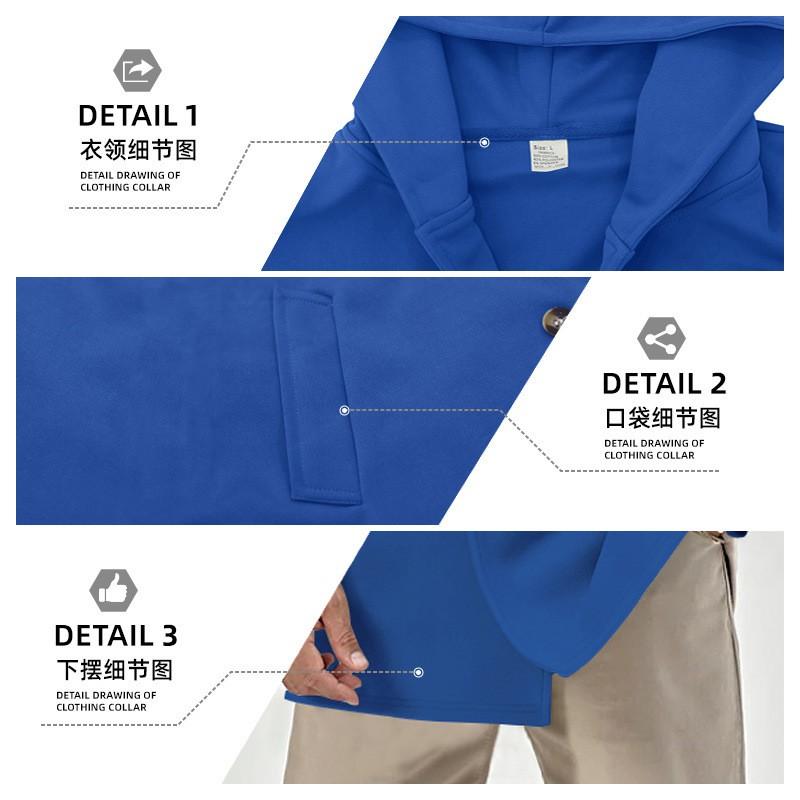 Classic Mid-Length Slim Fit Hooded Trench Coat Men Solid Color Casual Outerwear