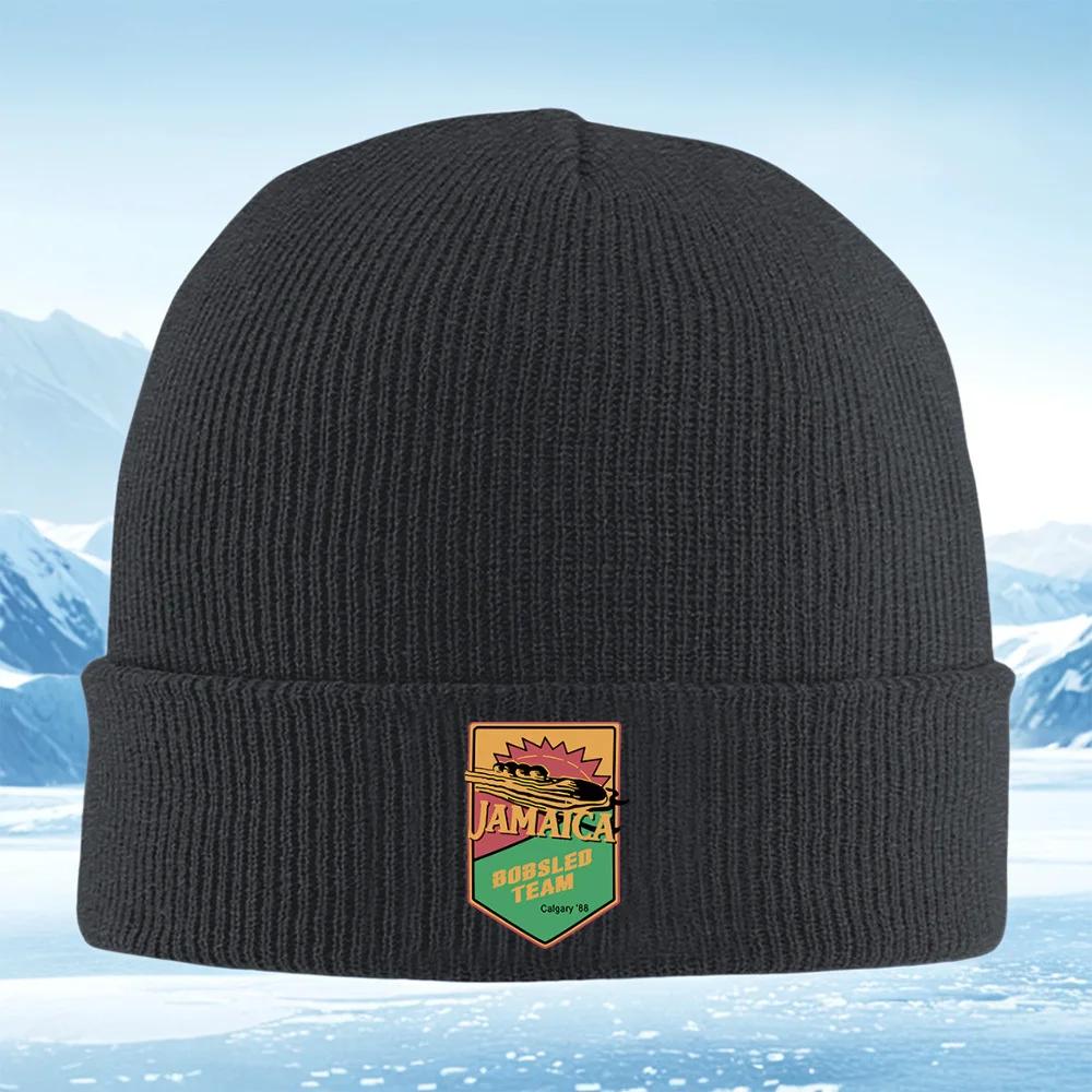 Jamaika Bobsled TeamCalgary Unisex Damen Unisex Strickmütze Beanie Pullovermütze Winter Thermisch Warm Weihnachten Outdoor Rad