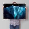 Poster Iceberg in Acqua di Notte Segni Metallici Personalizzati Vintage Arte da Parete Placca di Latta Retrò per Decorazione Soggiorno Casa Casa
